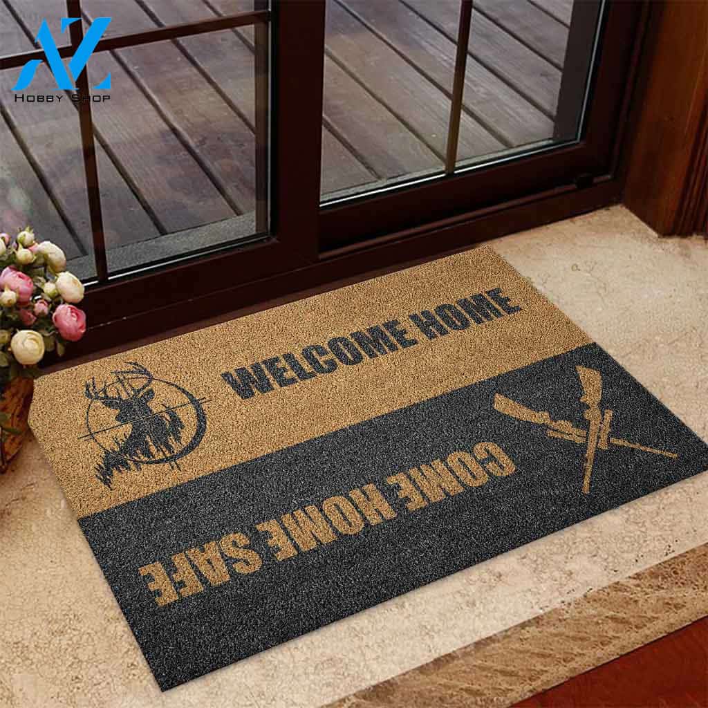 Welcome Home - Come Home Safe Deer Hunting Doormat Gift For Hunting Lovers Birthday Gift Home Decor Warm House Gift Welcome Mat