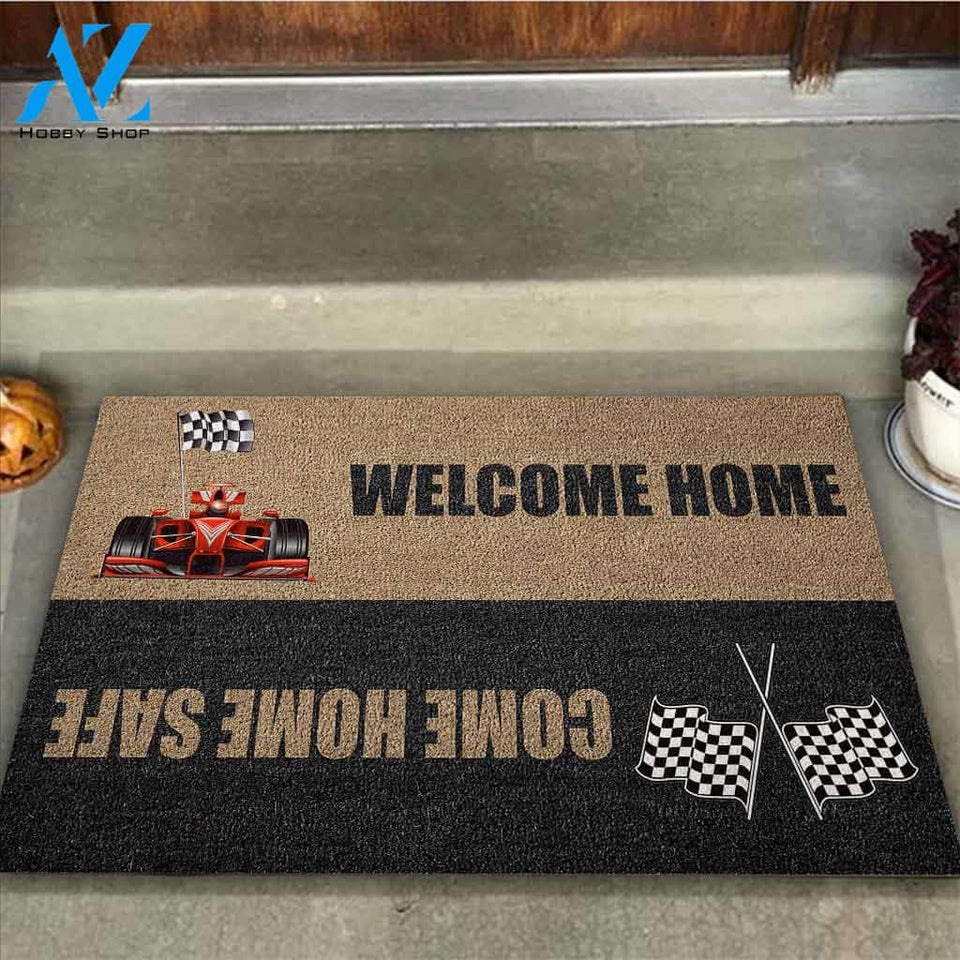 Welcome Home Come Home Safe Racing Indoor And Outdoor Doormat Warm House Gift Welcome Mat Gift For Racing Lovers