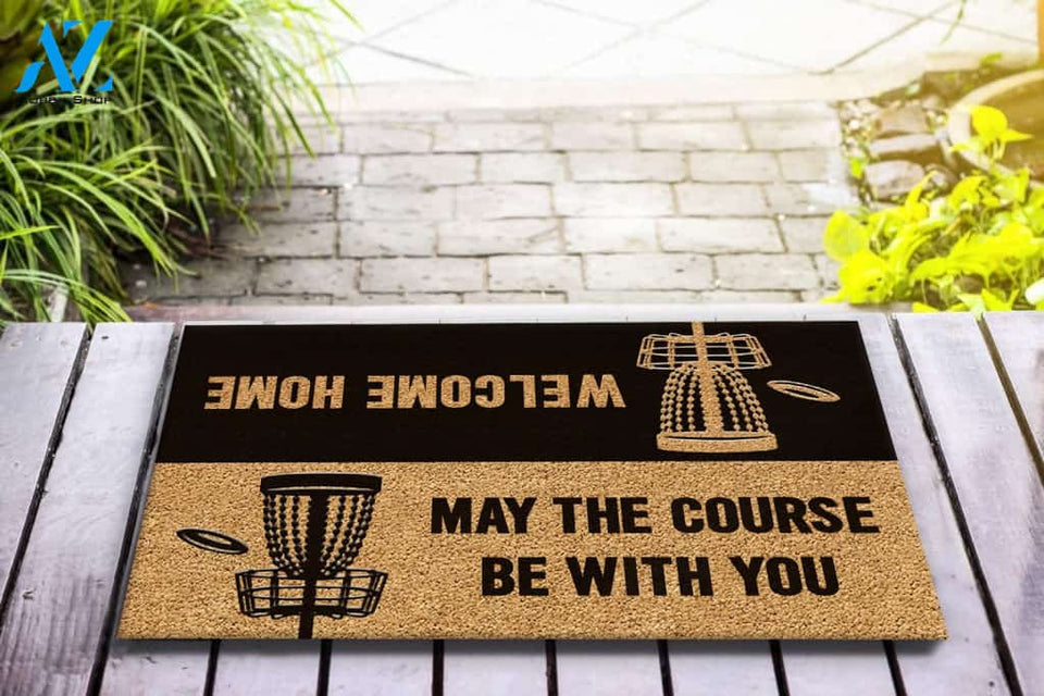 Welcome Home May The Course Be With You Doormat Welcome Mat House Warming Gift Home Decor Funny Doormat Gift Idea