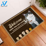 Welcome Hope You Like Catfee Doormat Welcome Mat House Warming Gift Home Decor Gift For Cat Lovers Funny Doormat Gift Idea