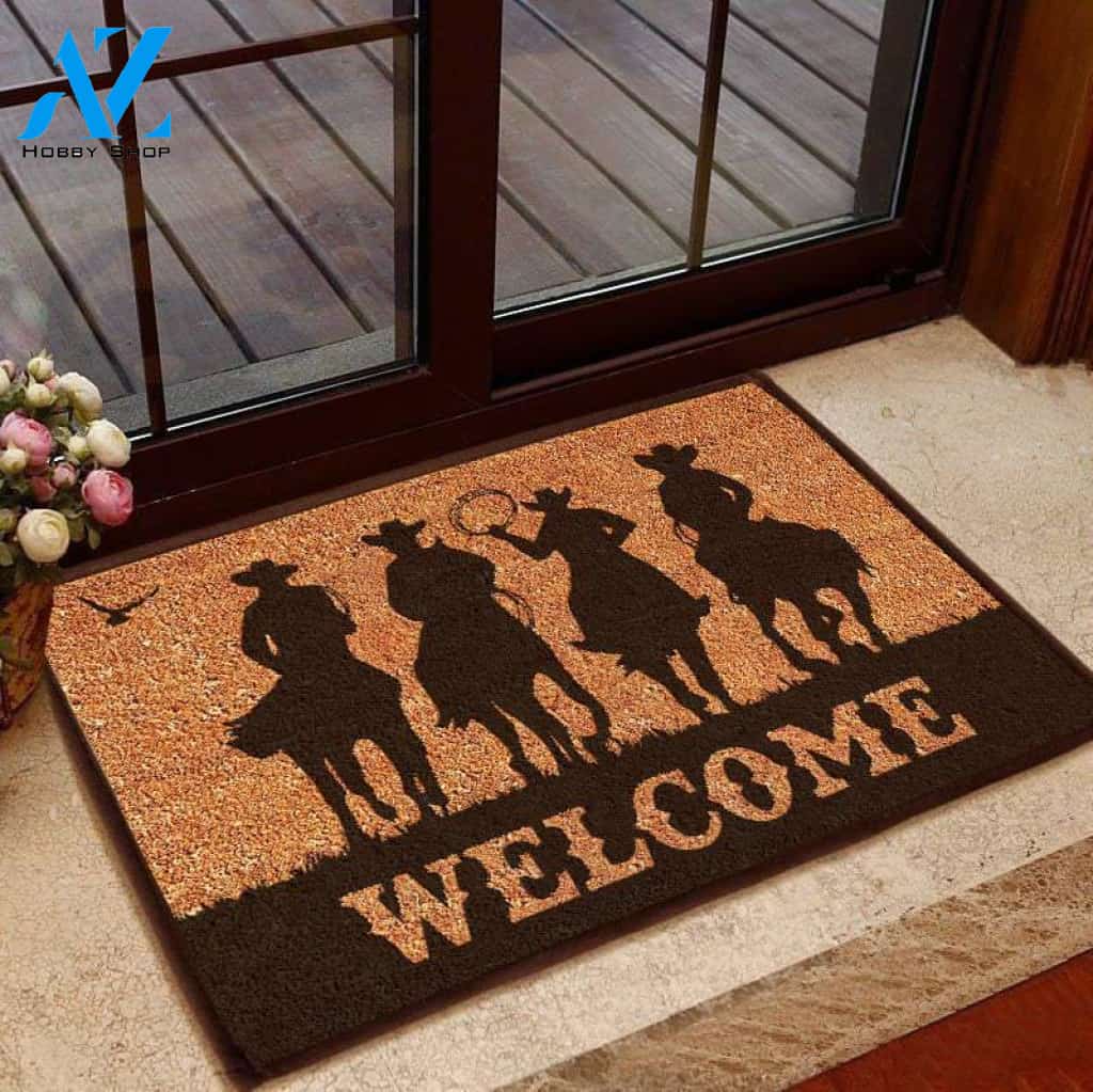 Welcome Horse Cowboys Doormat | Welcome Mat | House Warming Gift