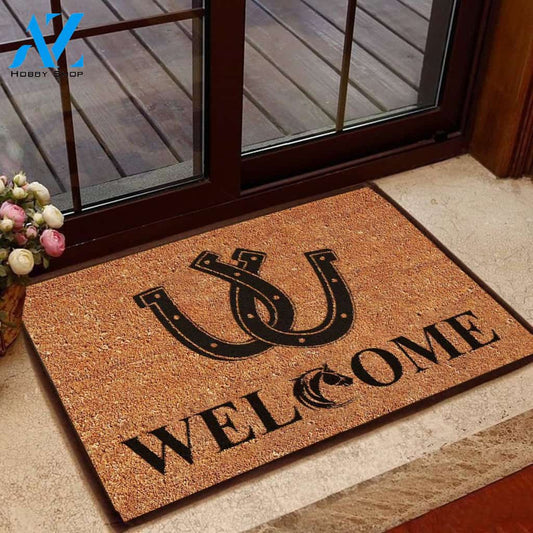 Welcome Horseshoe Doormat | Welcome Mat | House Warming Gift