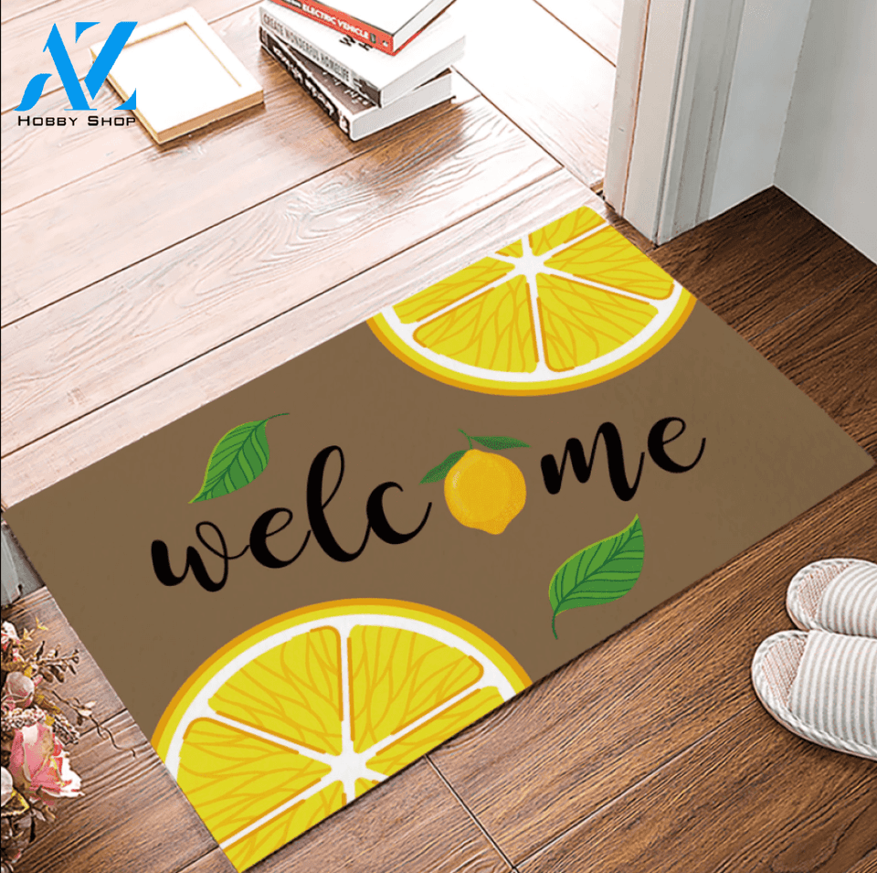 Welcome Lemon Fruit Indoor And Outdoor Doormat Welcome Mat Housewarming Gift Home Decor Funny Doormat Gift Idea For Fruit Lovers