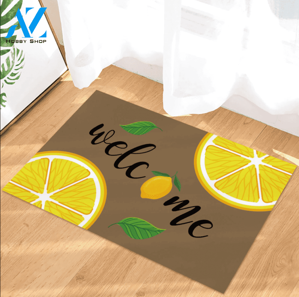 Welcome Lemon Fruit Indoor And Outdoor Doormat Welcome Mat Housewarming Gift Home Decor Funny Doormat Gift Idea For Fruit Lovers