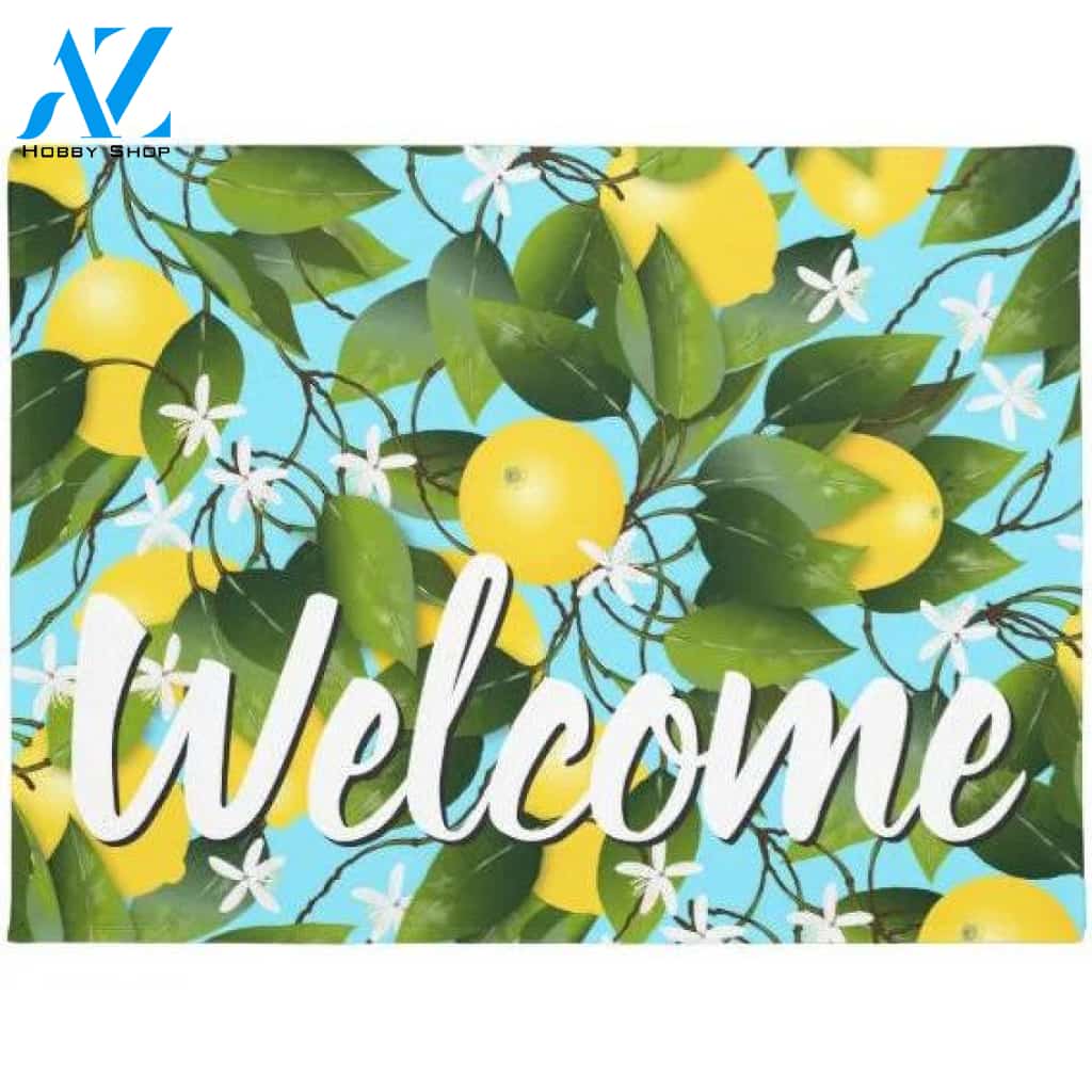 Welcome Lemons Doormat Welcome Mat Housewarming Gift Home Decor Funny Doormat Gift Idea For Fruit Lovers Gift For Friend