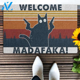 Welcome madafaka Cat Funny Doormat | Welcome Mat | House Warming Gift