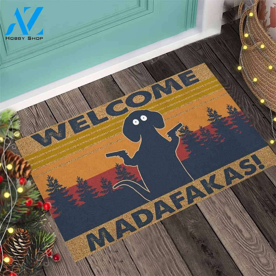 Welcome Madafakas Dachshunds Easy Clean Welcome Doormat - Welcome Mat - Home Decor