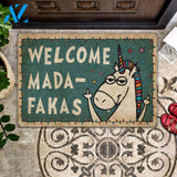 Welcome Madafakas - Unicorn Doormat | Welcome Mat | House Warming Gift | Christmas Gift Decor