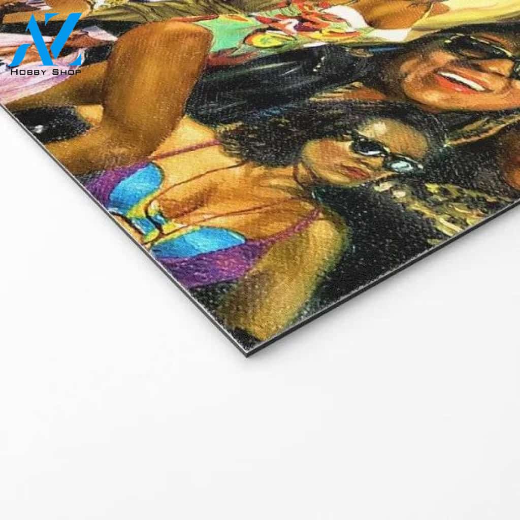 Welcome Mat | African American Black Beauty by Gmoneyart