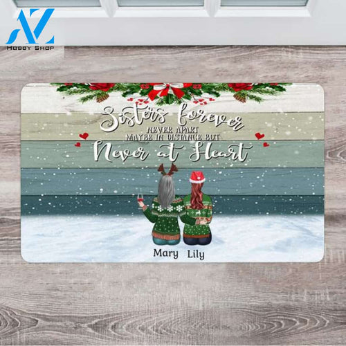 Personalized Welcome Mat Christmas - Thoughtful Sister Gifts - Outdoor Holiday Doormat