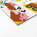 Welcome Mat | Cute Barnyard Farm Animals Pattern by Sam Ann Designs