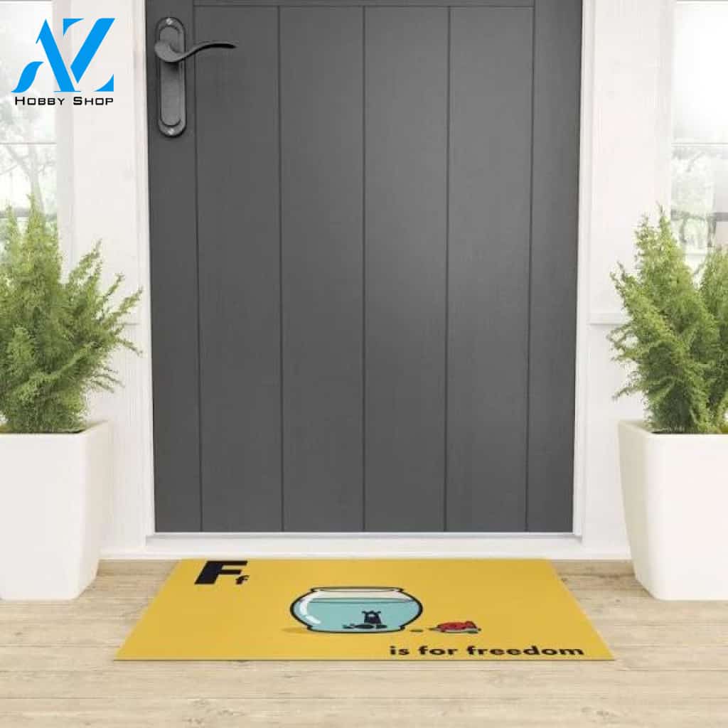 Welcome Mat | F Is For Freedom - The Irony by Picomodi