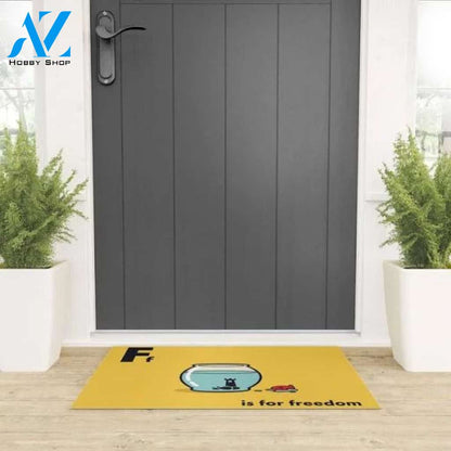 Welcome Mat | F Is For Freedom - The Irony by Picomodi