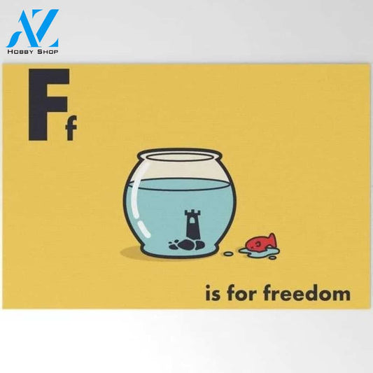 Welcome Mat | F Is For Freedom - The Irony by Picomodi
