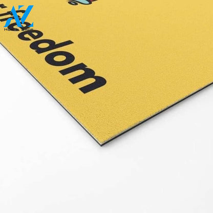 Welcome Mat | F Is For Freedom - The Irony by Picomodi