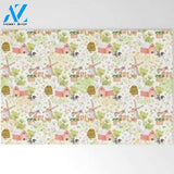 Welcome Mat | Farm Animal Friends On White by Bear & Mouse - Cute4kids