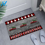 Welcome Mat Farm Truck with Christmas Tree Decorative Doormat Indoor And Outdoor Mat Entrance Rug Sweet Home Decor Housewarming Gift Gift Friend Family Christmas Holiday