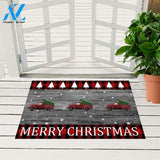 Welcome Mat Farm Truck with Christmas Tree Decorative Doormat Indoor And Outdoor Mat Entrance Rug Sweet Home Decor Housewarming Gift Gift Friend Family Christmas Holiday