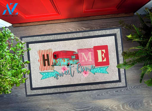 Welcome Mat Front Door Doormat Custom Camper Home Sweet Home Doormat Welcome Mat House Warming Gift Home Decor Funny Doormat Gift Idea