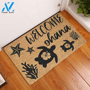 Welcome Ohana - Turtle Doormat Welcome Mat House Warming Gift Home Decor Funny Doormat Gift Idea