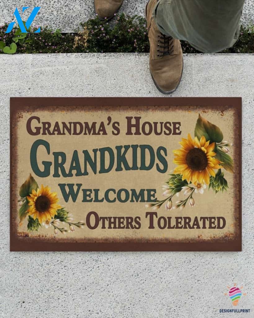 Gift For Grandma Grandma House Grandma Kid Welcome Others Tolerated Perfect Gift For Grandma Doormat Doormat LN