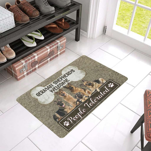 Welcome People Tolerated German Shepherd Dogs Lover Doormat Welcome Mat