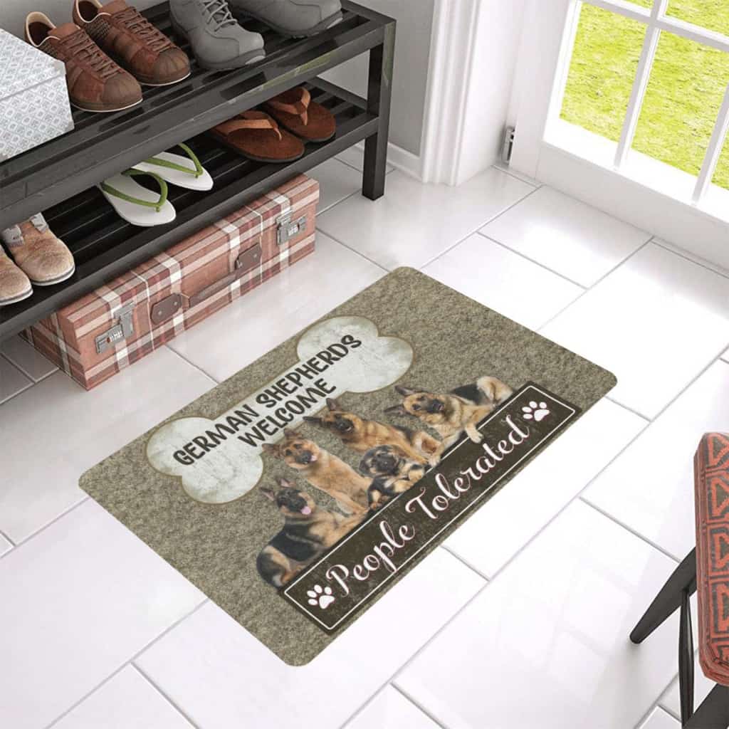 Welcome People Tolerated German Shepherd Dogs Lover Doormat Welcome Mat