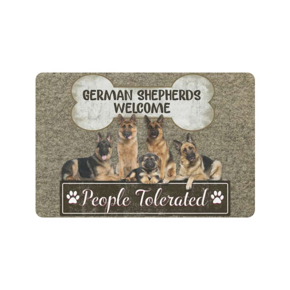 Welcome People Tolerated German Shepherd Dogs Lover Doormat Welcome Mat