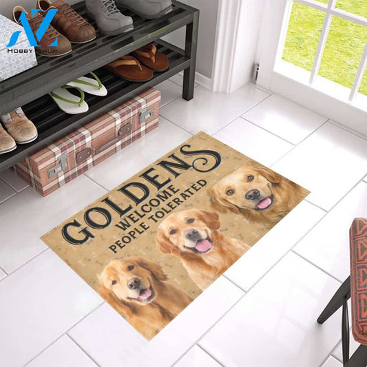 Welcome People Tolerated Indoor And Outdoor Doormat Warm House Gift Welcome Mat Gift For Dog Lovers Birthday Gift