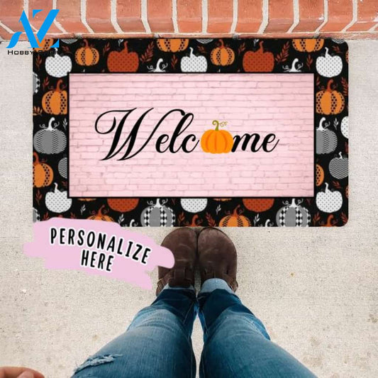 Welcome Pumpkin, Welcome Mat, Halloween Gift, Hey There Pumpkin Doormat, Fall Doormat, Fall Decor, Halloween Decor, Cute Front Door Mat, Outdoor Doormat Rug