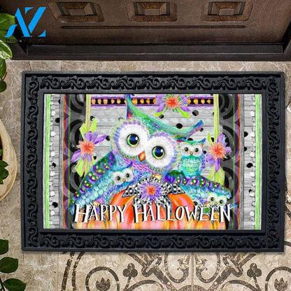 Welcome Pumpkin Owl Doormat - 18" x 30"