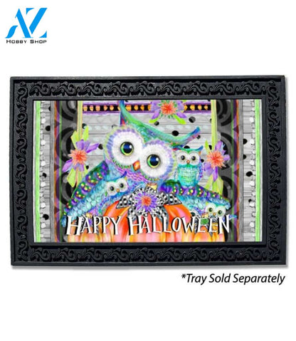 Welcome Pumpkin Owl Doormat - 18" x 30"