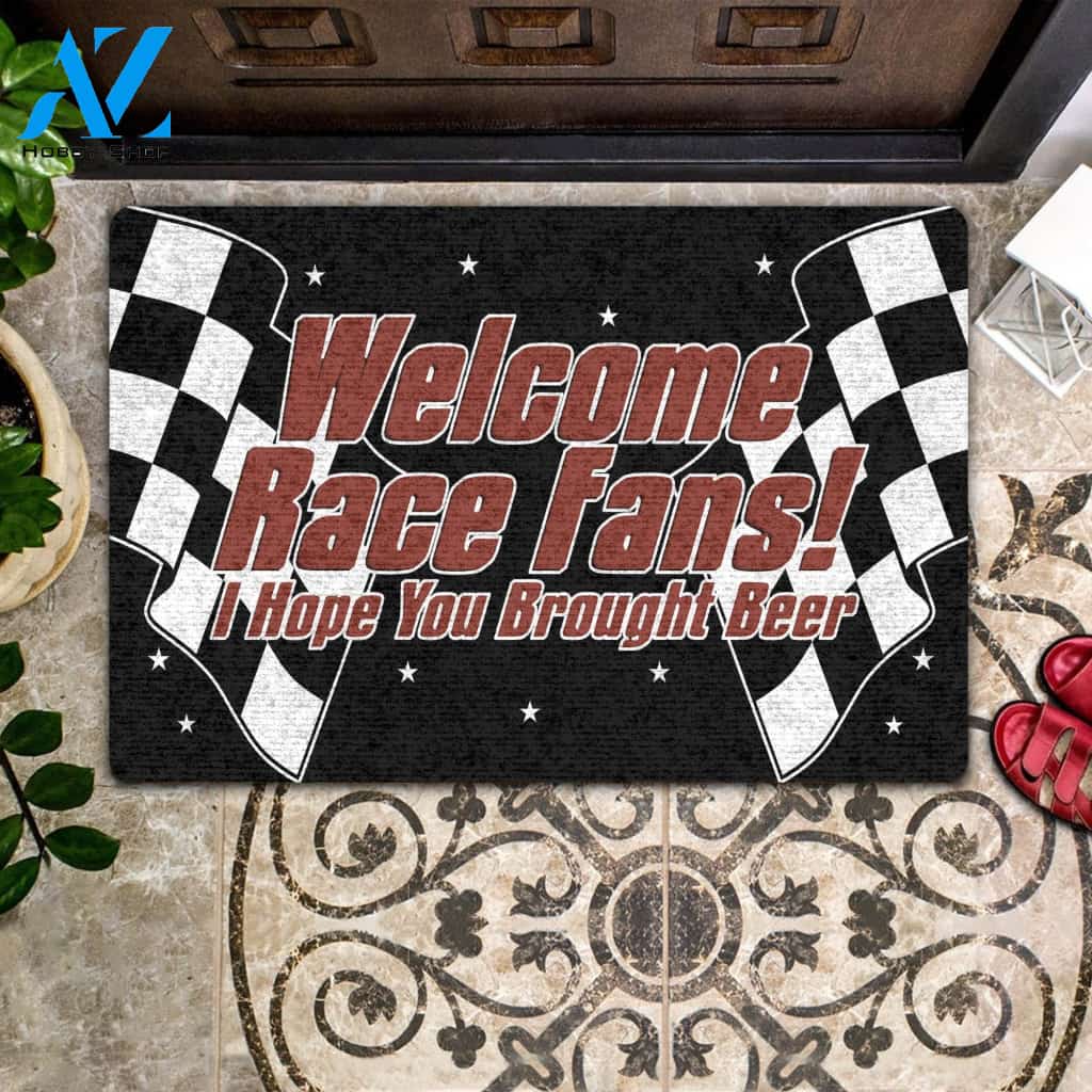 Welcome Race Fans Doormat, Hope You Brought Beer | Welcome Mat | House Warming Gift | Christmas Gift Decor