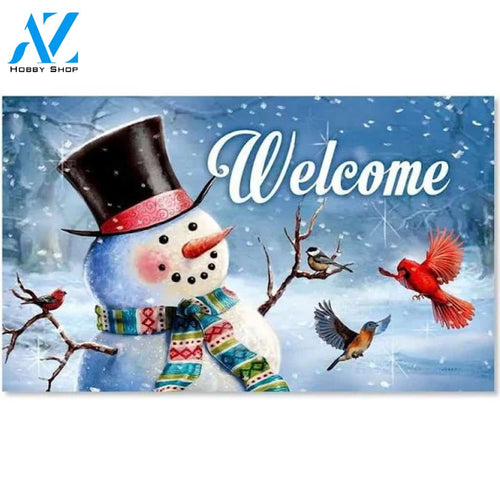Welcome Snowman Doormat Welcome Mat Housewarming Gift Home Decor Funny Doormat Gift For Winter Lovers Happy Winter Gift Idea
