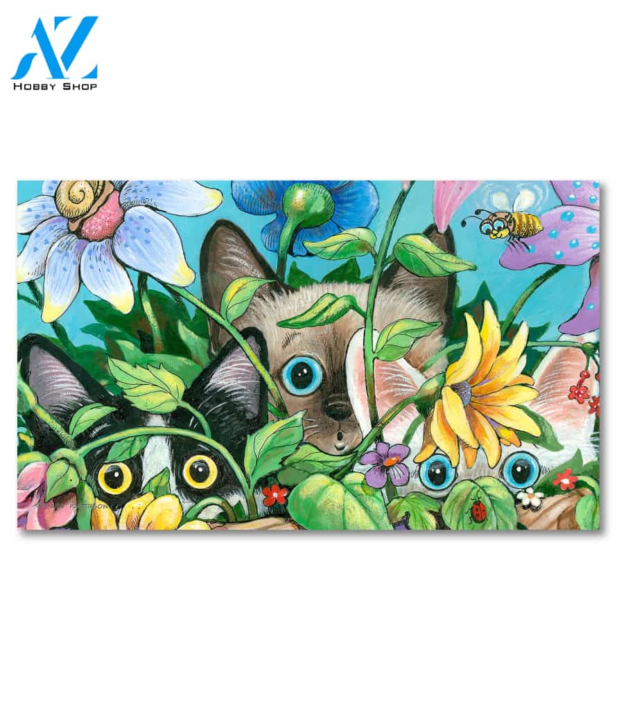 Welcome Spring Kittens Doormat - 18" x 30"