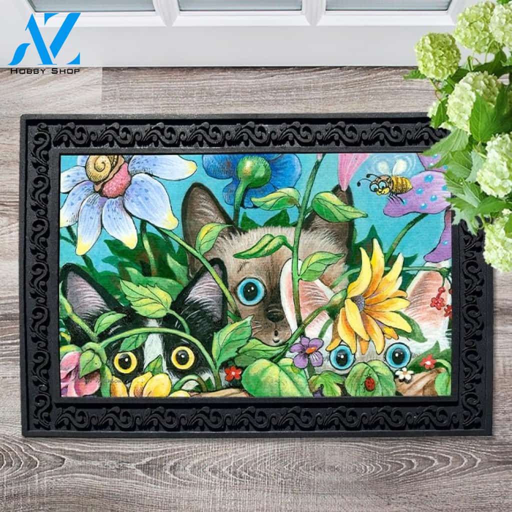Welcome Spring Kittens Doormat - 18" x 30"