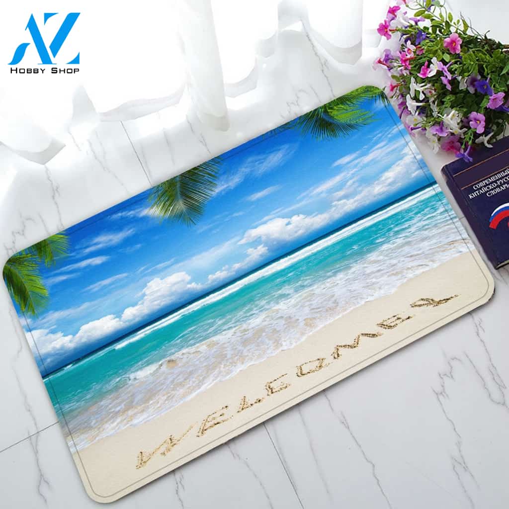 Welcome Summer Beach Doormat Welcome Mat Housewarming Gift Home Decor Funny Doormat Best Gift Idea For Beach Lovers