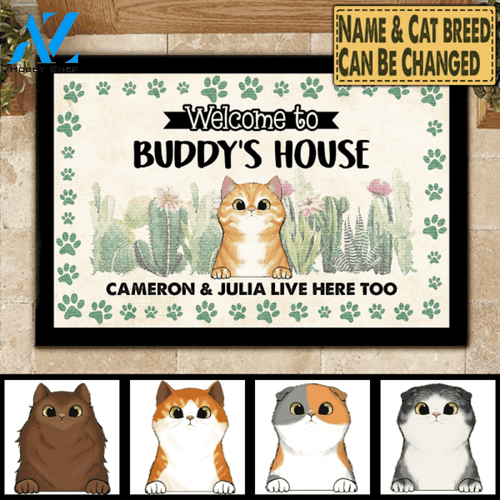 Welcome To Cat House - Personalized Doormat