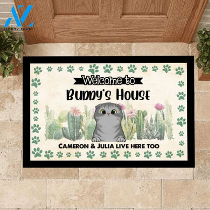 Welcome To Cat House - Personalized Doormat