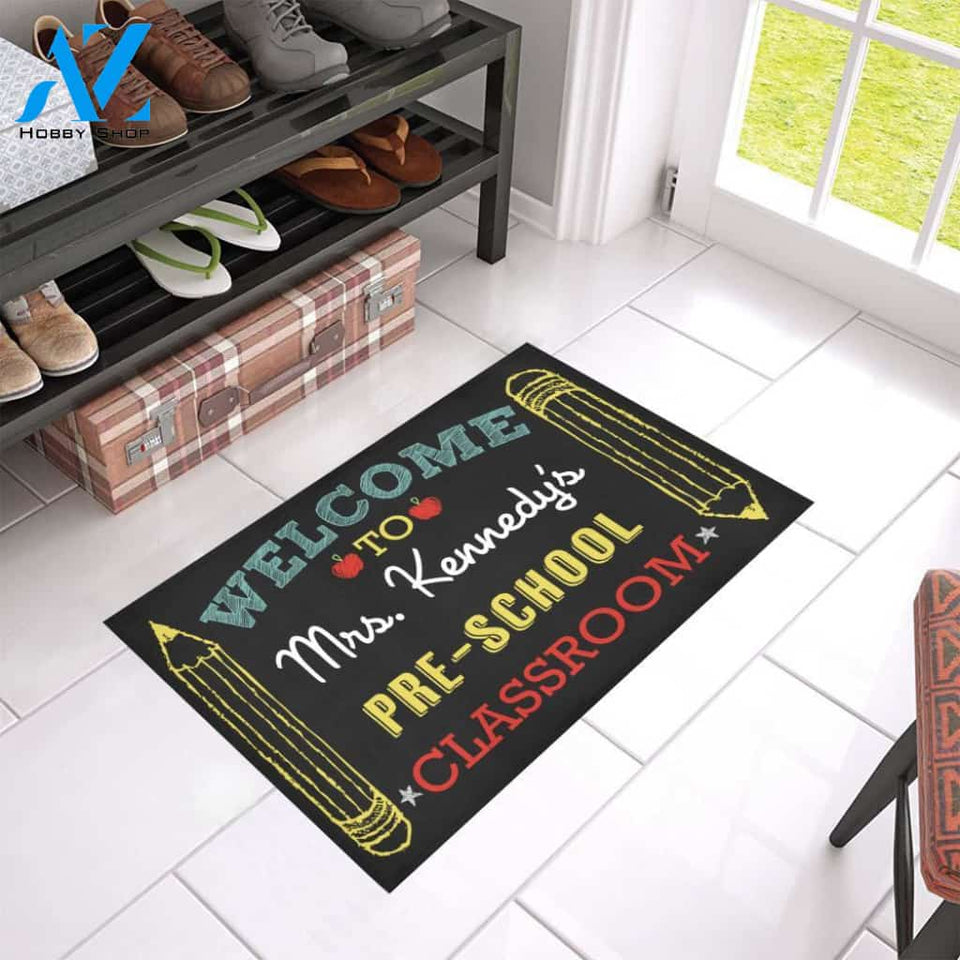WELCOME TO CLASSROOM Personalized Doormat 23.6" x 15.7" | Welcome Mat | House Warming Gift