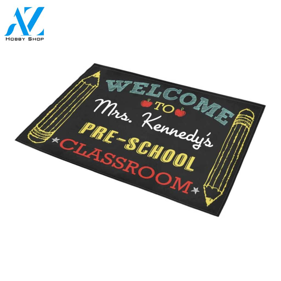 WELCOME TO CLASSROOM Personalized Doormat 23.6" x 15.7" | Welcome Mat | House Warming Gift