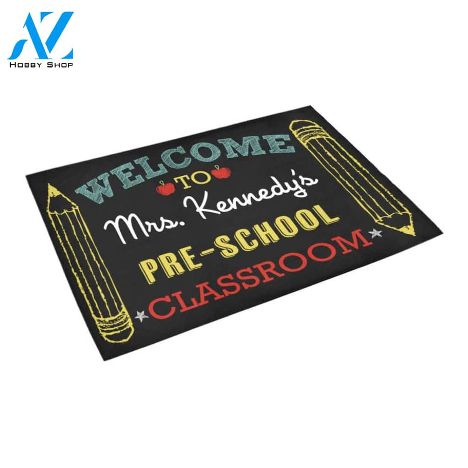 WELCOME TO CLASSROOM Personalized Doormat 23.6" x 15.7" | Welcome Mat | House Warming Gift