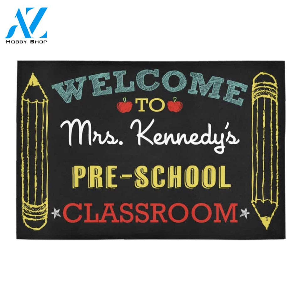 WELCOME TO CLASSROOM Personalized Doormat 23.6" x 15.7" | Welcome Mat | House Warming Gift
