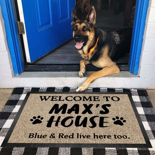 Welcome To Dog House Doormat, Dog Lover Gift, Non-slip Welcome Mats