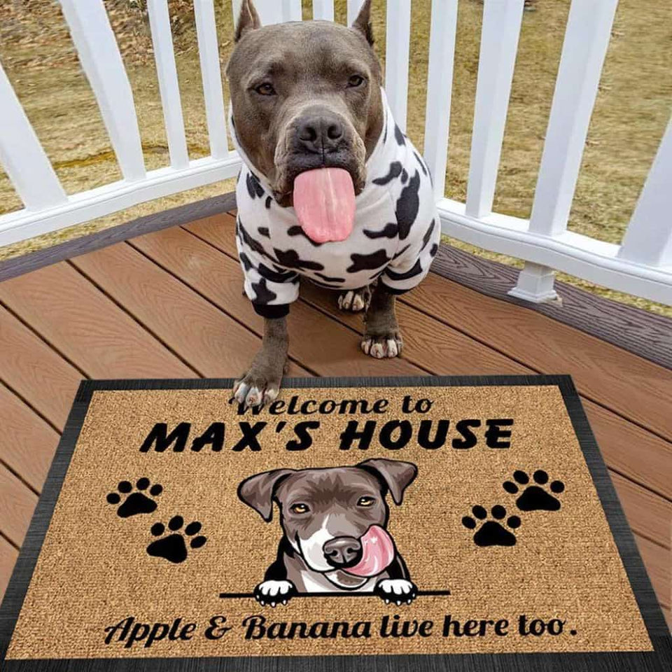 Welcome To Dog House Doormat, Dog Lover Gift, Non-slip Mats, Funny Doormat