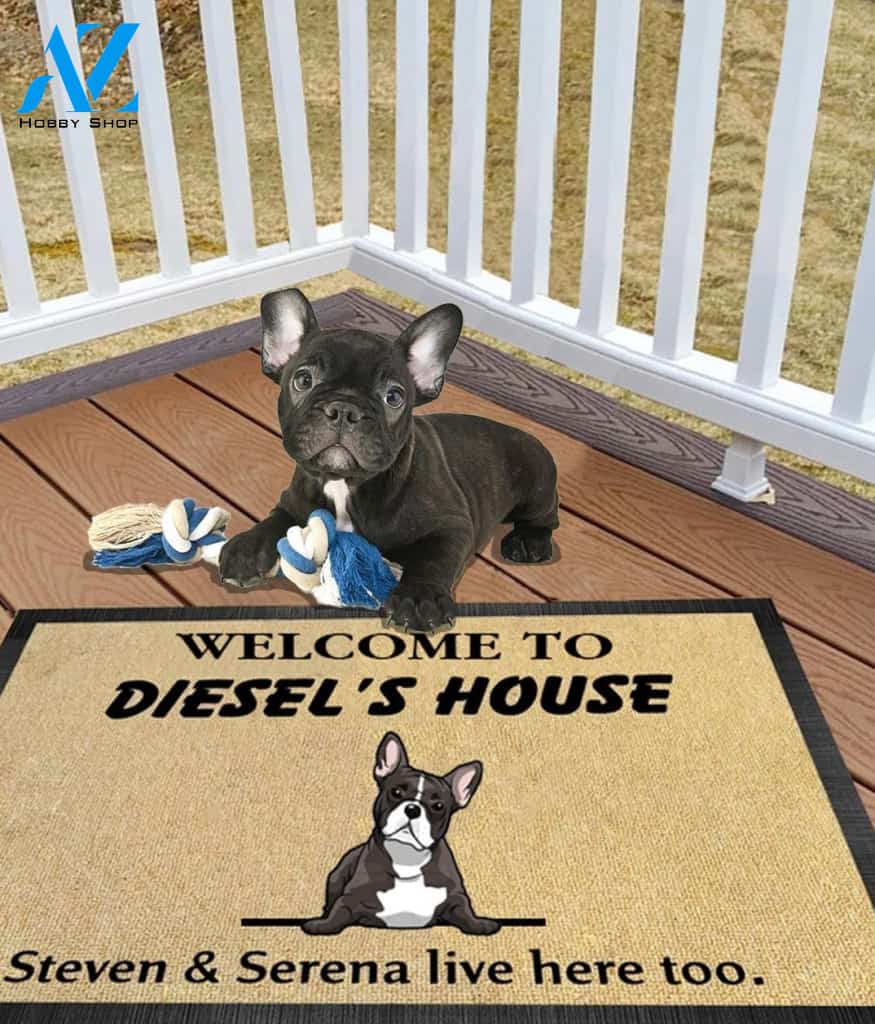 Welcome To Dog House Easy Clean Welcome DoorMat | Felt And Rubber | 40x60 cm | 45x75 cm | 60x90 cm | Colorful | DO1283