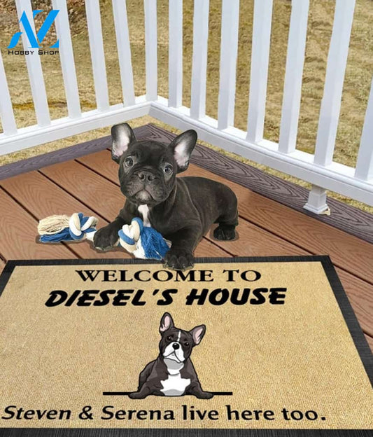 Welcome To Dog House Easy Clean Welcome DoorMat | Felt And Rubber | 40x60 cm | 45x75 cm | 60x90 cm | Colorful | DO1283