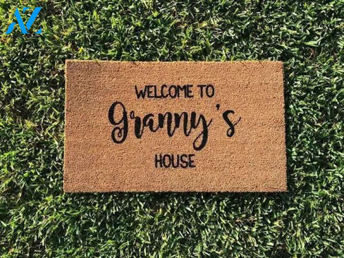 Welcome To Granny's House Indoor and Outdoor Doormat Warm House Gift Welcome Mat Gift for Friend Family