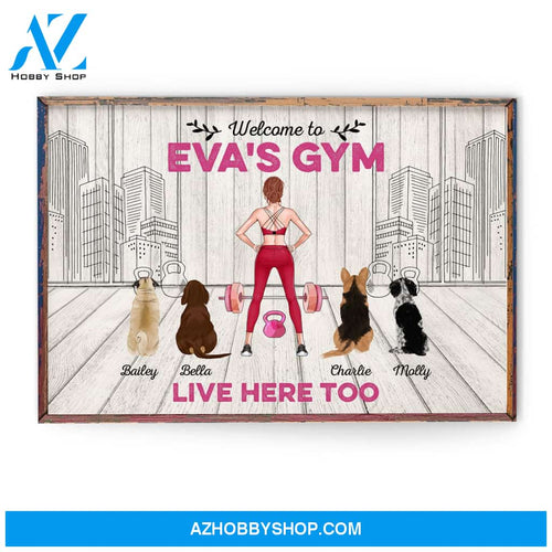 Welcome To Gym - Personalized Poster/Canvas- Gift For Gymer - Fitness Lady