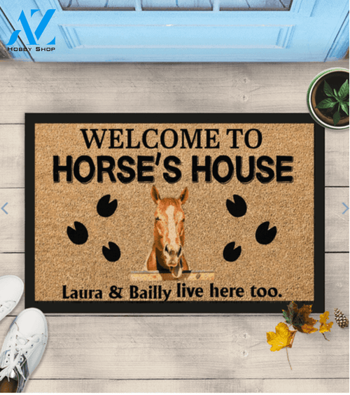 Welcome To Horse House Personalized Doormat | Welcome Mat | House Warming Gift